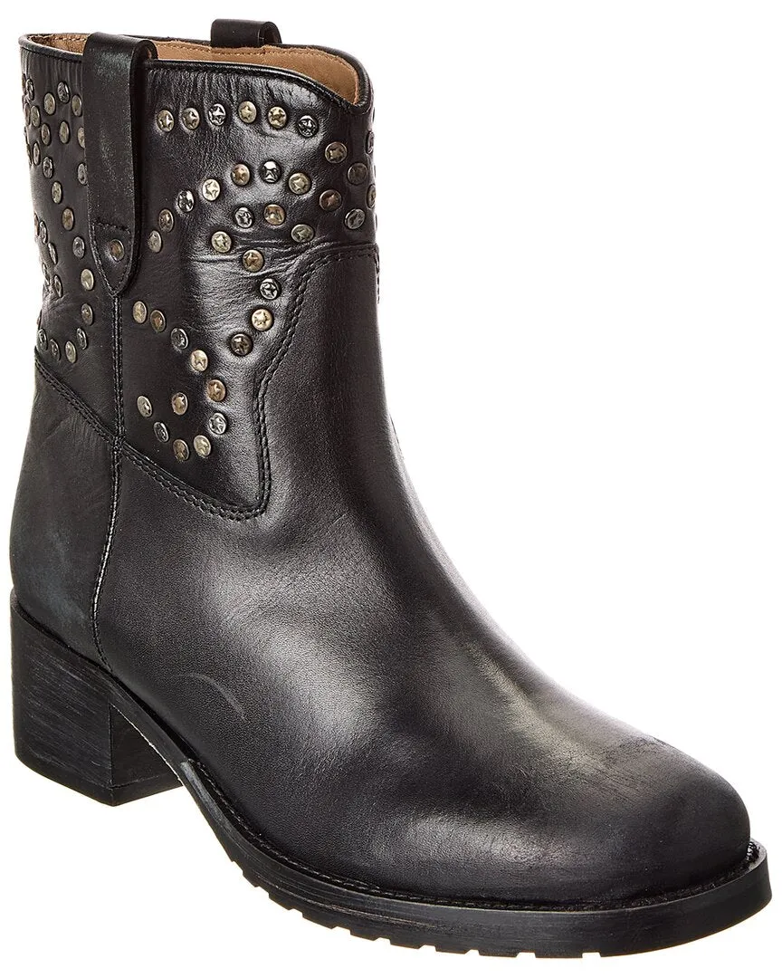 Free People Harmony Studded Leather Bootie Neutral Tone Durable Tread Pattern