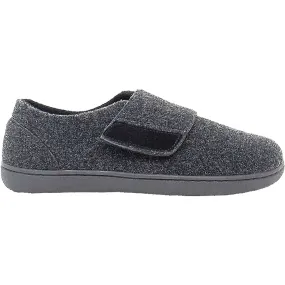 Cushy Comfort Easy Style Men's Grayson Fleece Slipper In Charcoal
