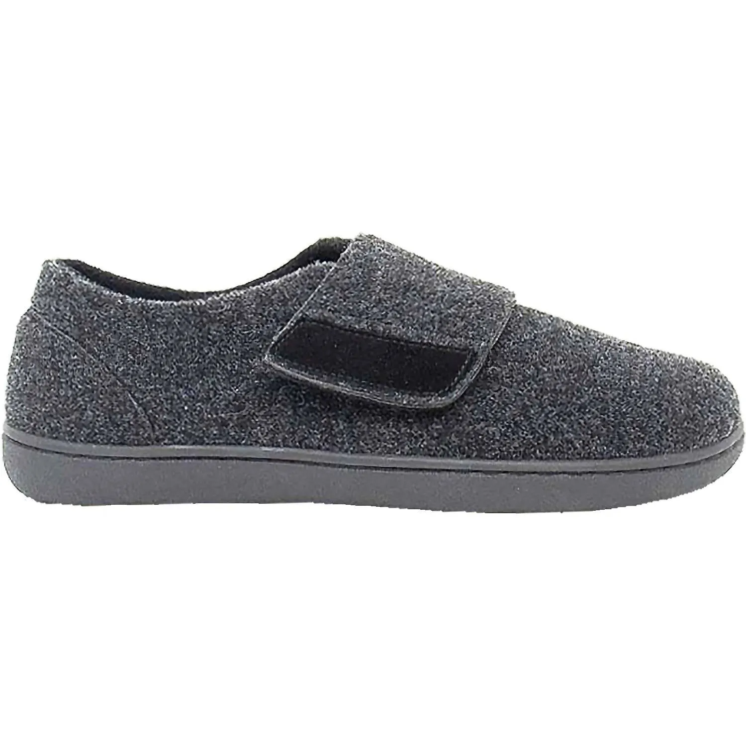 Cushy Comfort Easy Style Men's Grayson Fleece Slipper In Charcoal