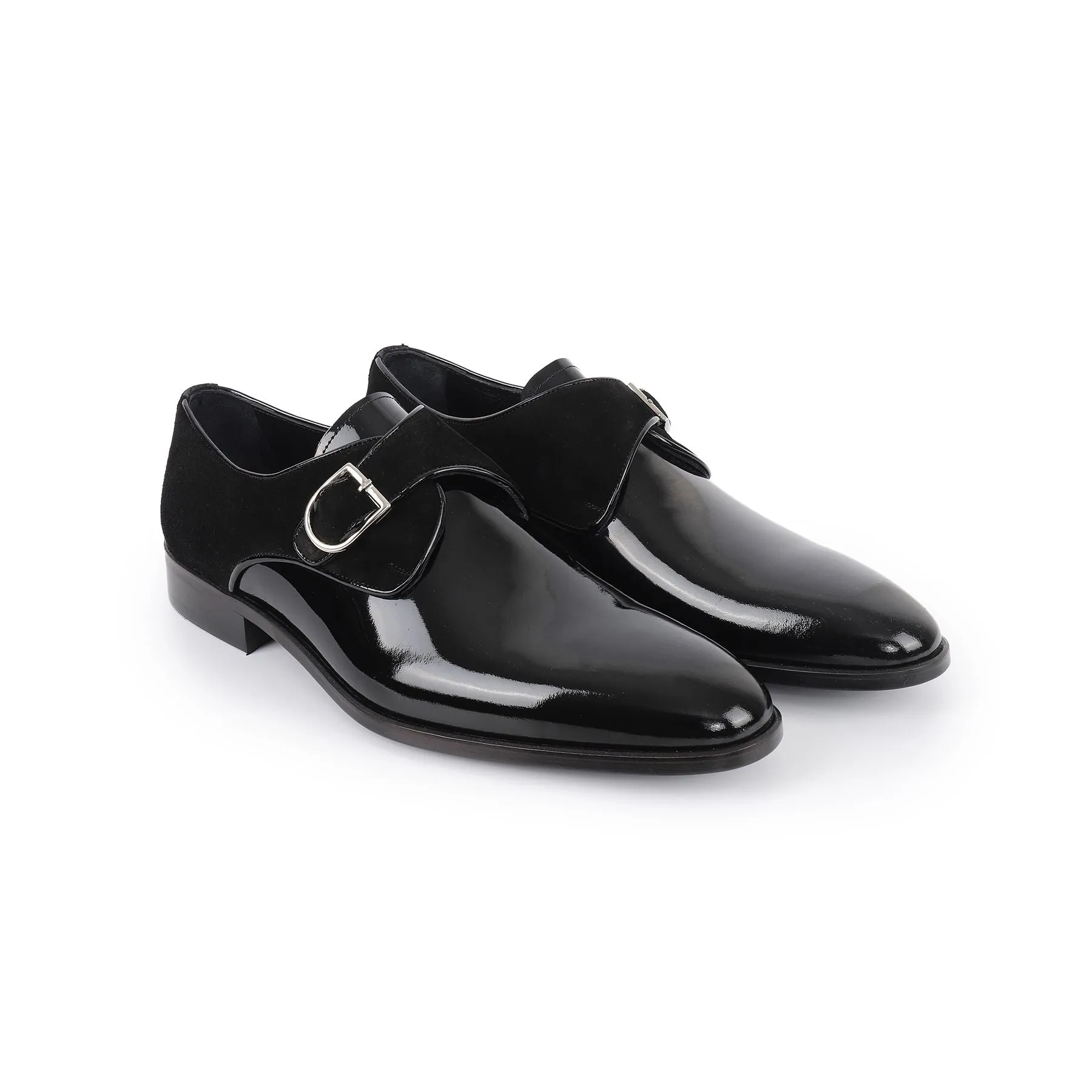 Alpine Patent Leather Single Monk Dress Shoes Elegant Finish