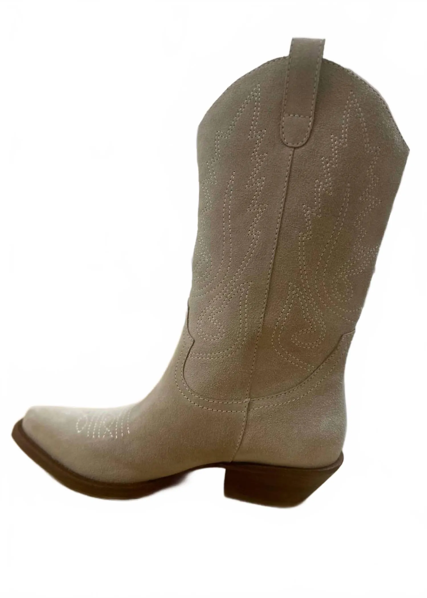 Women's Gaucho Natural Boots In Natural Suede Comfort Lining Windy Weather