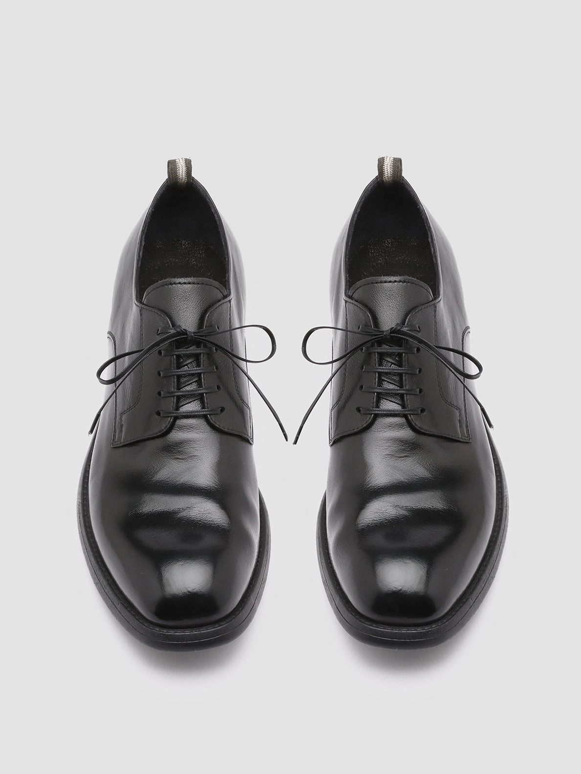 Simple Entry Stable Pace CHRONICLE 001 - Black Leather Derby Shoes