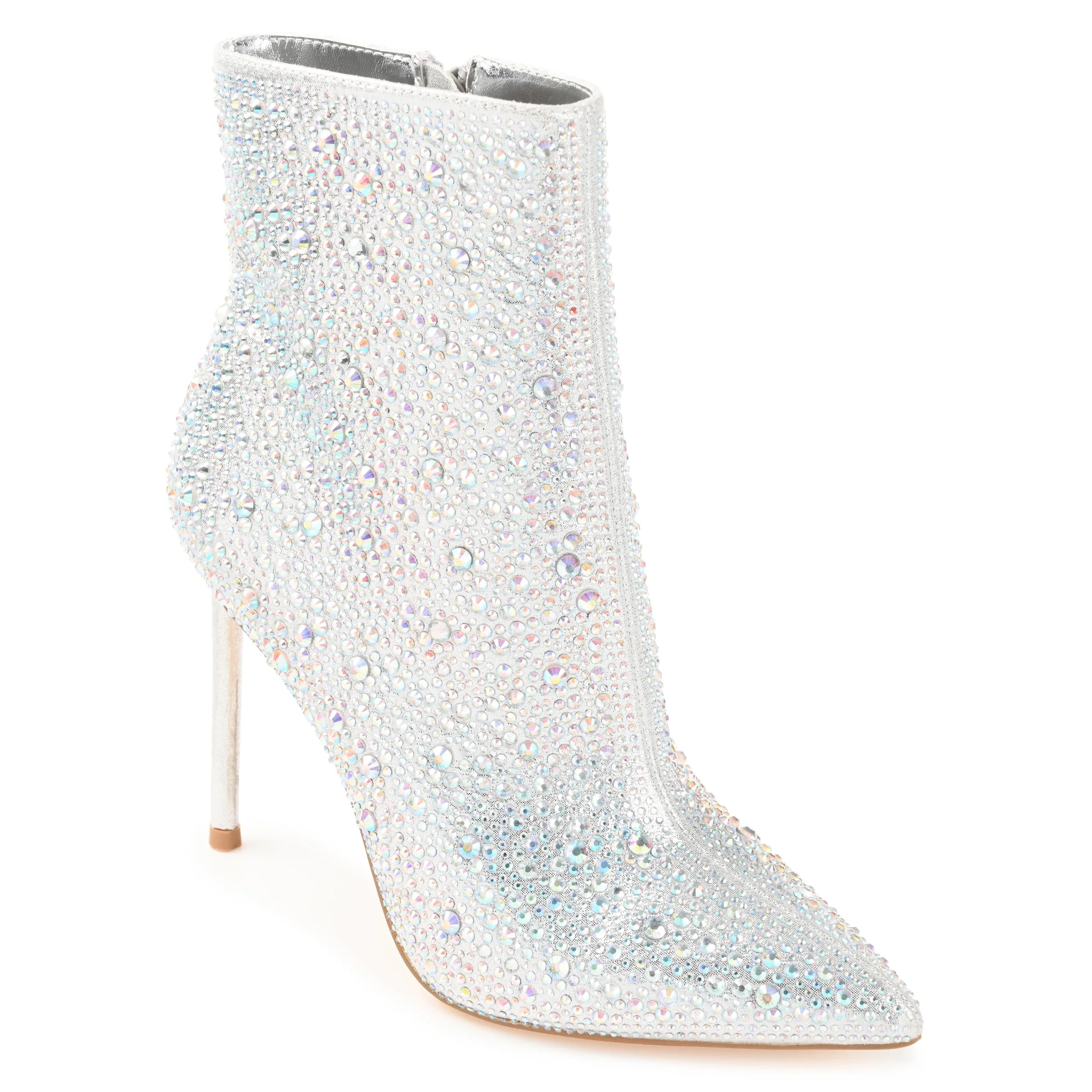 Journee Collection Women's Tru Comfort Foam Alexis Bootie Rough texture Impact Absorbing Heel