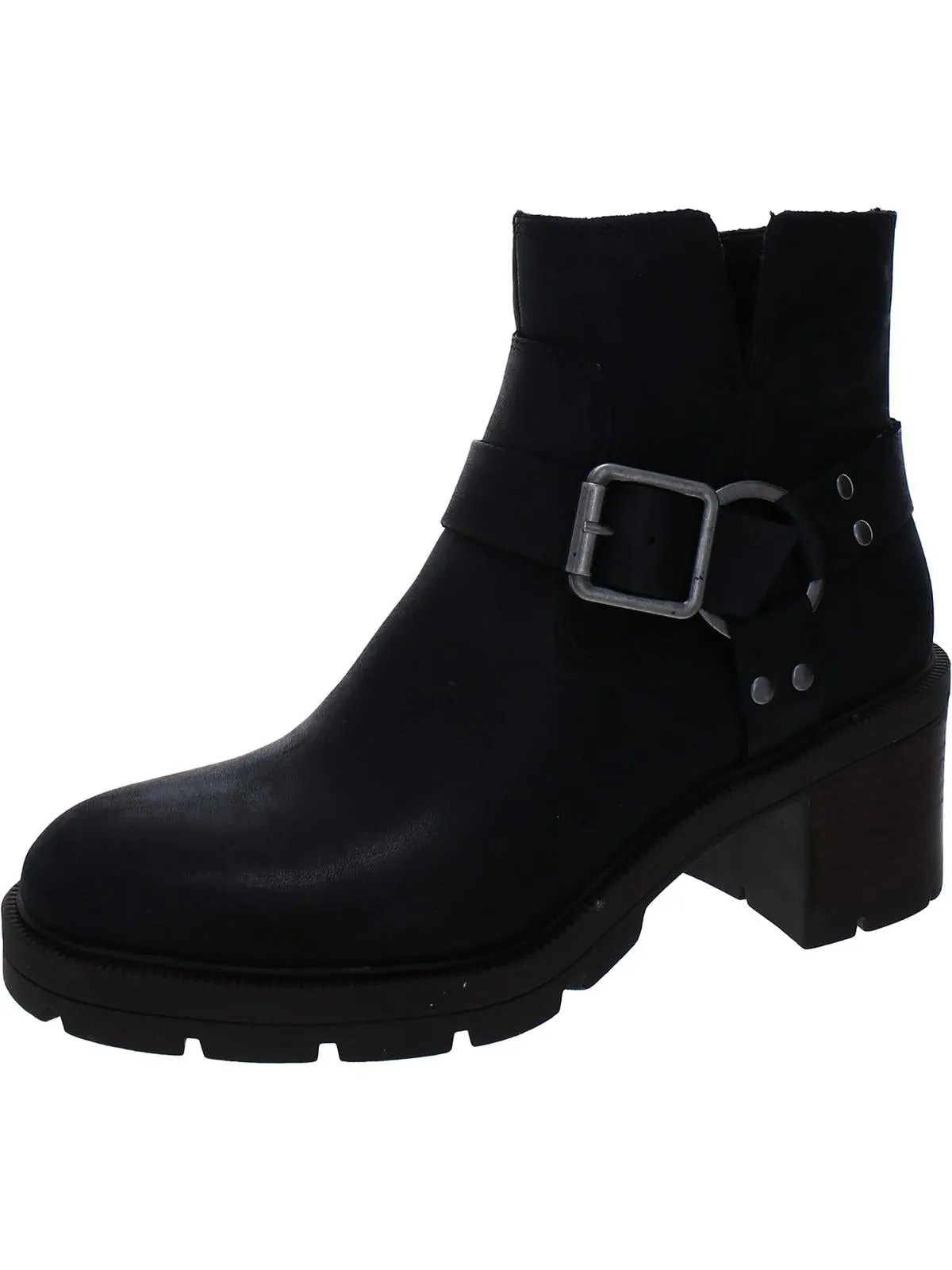 Flexible Frame All Day Worker Slyvin  Womens Leather Zipper Booties