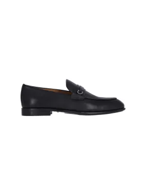 Foot Hugging Relaxed Walk Gancini" Loafers ?C Black