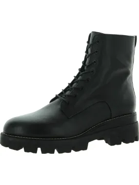 Reinforced Seams Garret Womens Lugged Sole Ankle Combat Boots