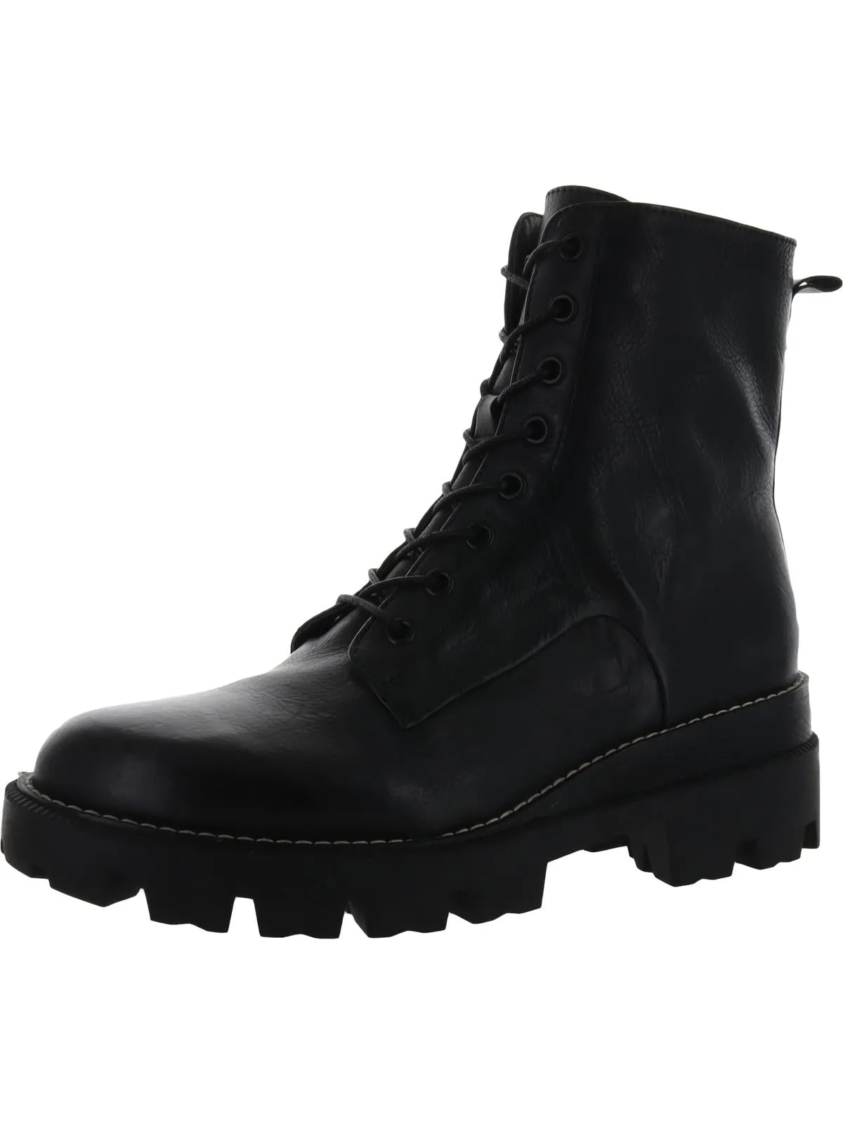 Water Line Hiking Boots Garret Womens Lugged Sole Ankle Combat Boots