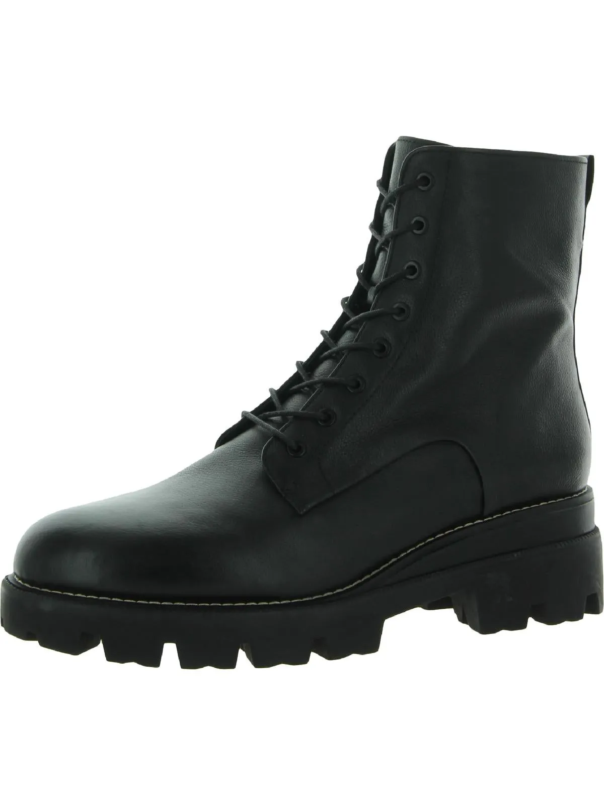 Reinforced Seams Garret Womens Lugged Sole Ankle Combat Boots