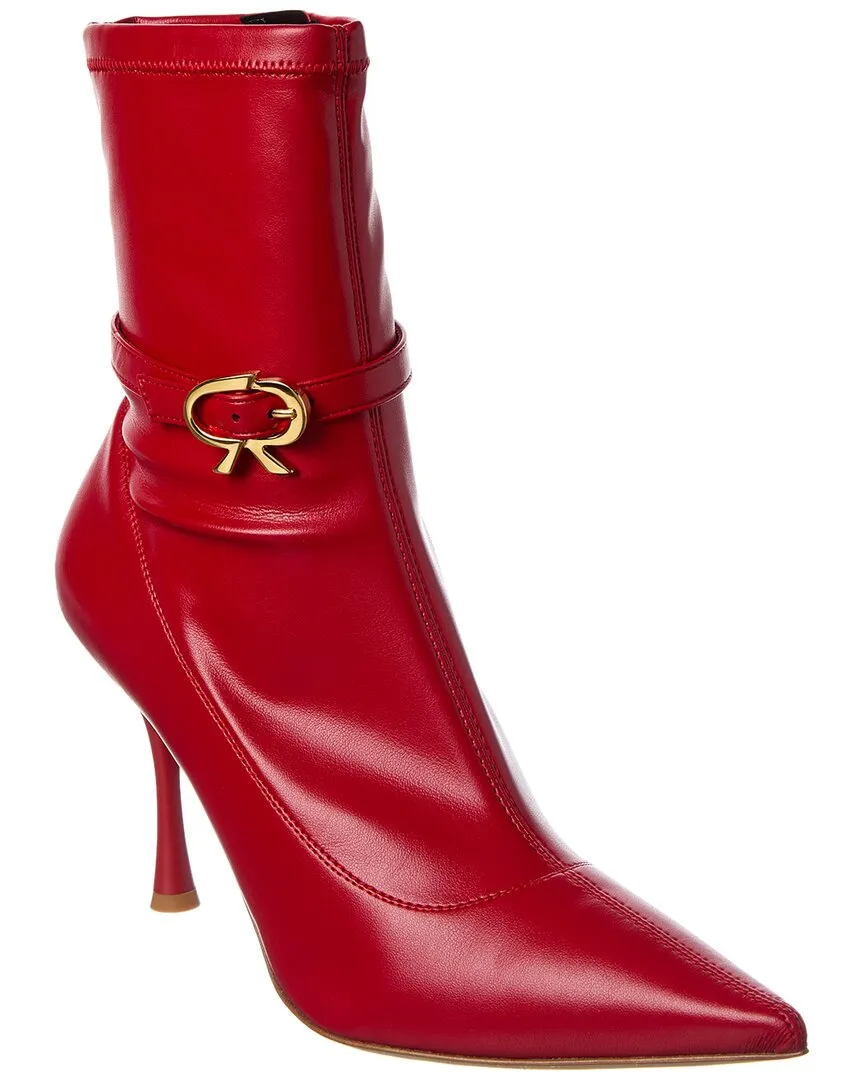 Distressed finish Pressure Relief Zones Gianvito Rossi Ascent 85 Leather Bootie