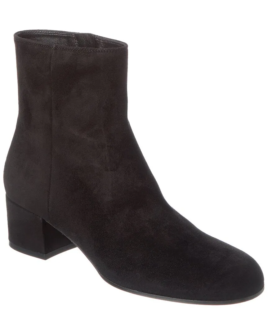 Gianvito Rossi Joelle 45 Suede Bootie Feather Light River Crossing Durable Shell City Walking
