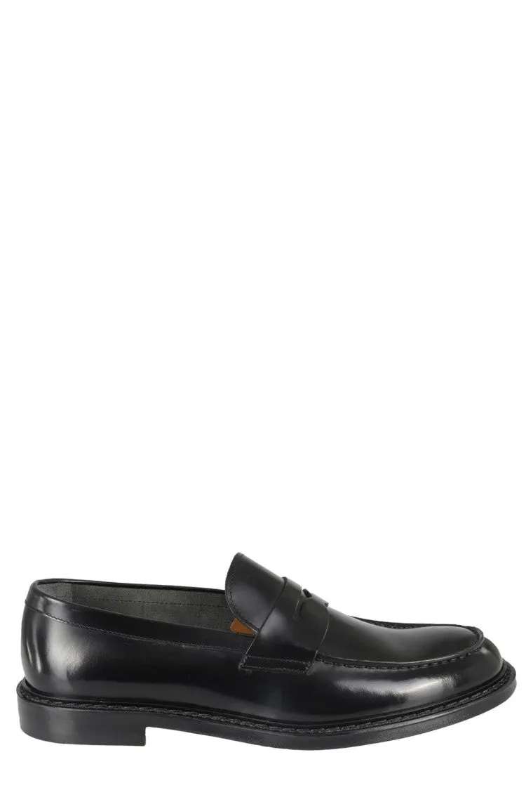 Glossy Leather Penny Loafers Timeless Comfort