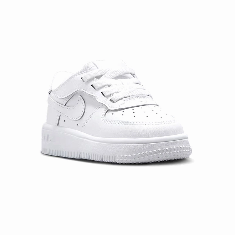 Kid's Toddler Force 1 Low EasyOn White/White/White Eco Conscious Packaging Anti   Slip Outsole