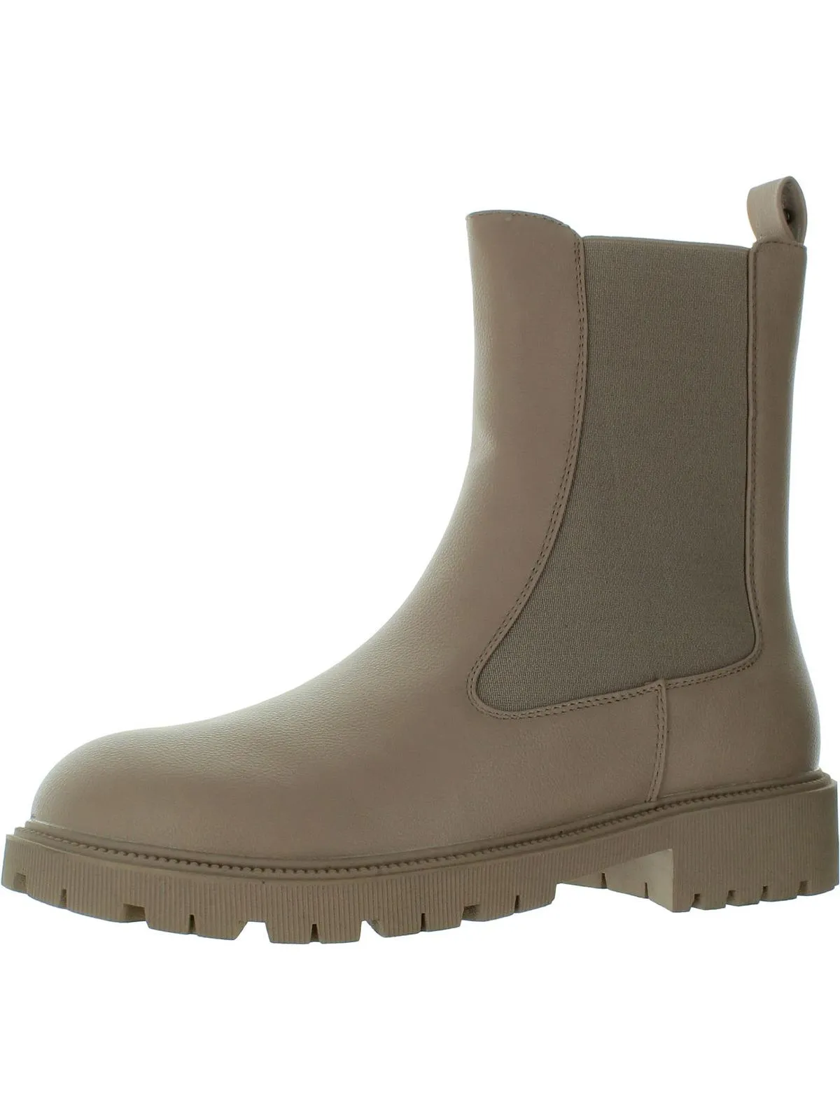 Comfortable Wear Womens Faux Leather Ankle Chelsea Boots