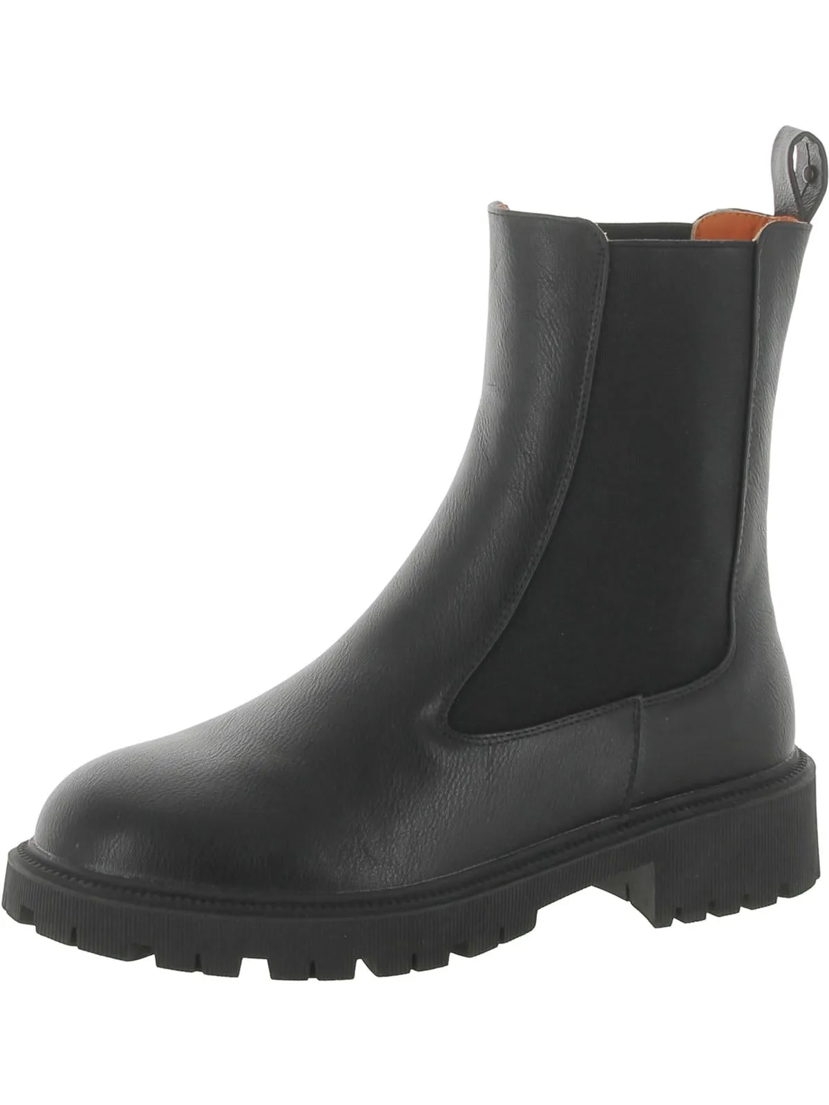 Womens Faux Leather Ankle Chelsea Boots Lace Up Design Built For Work