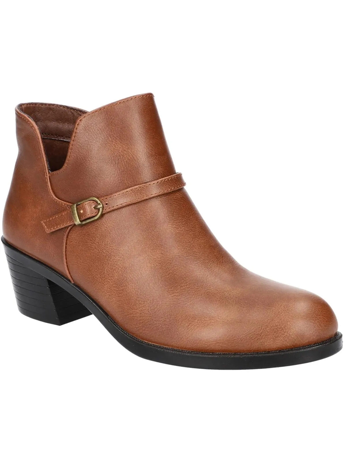 Classic Core Ellery Womens Faux Leather Ankle Booties