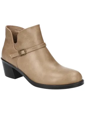Flex Groove Technology Ellery Womens Faux Leather Ankle Booties