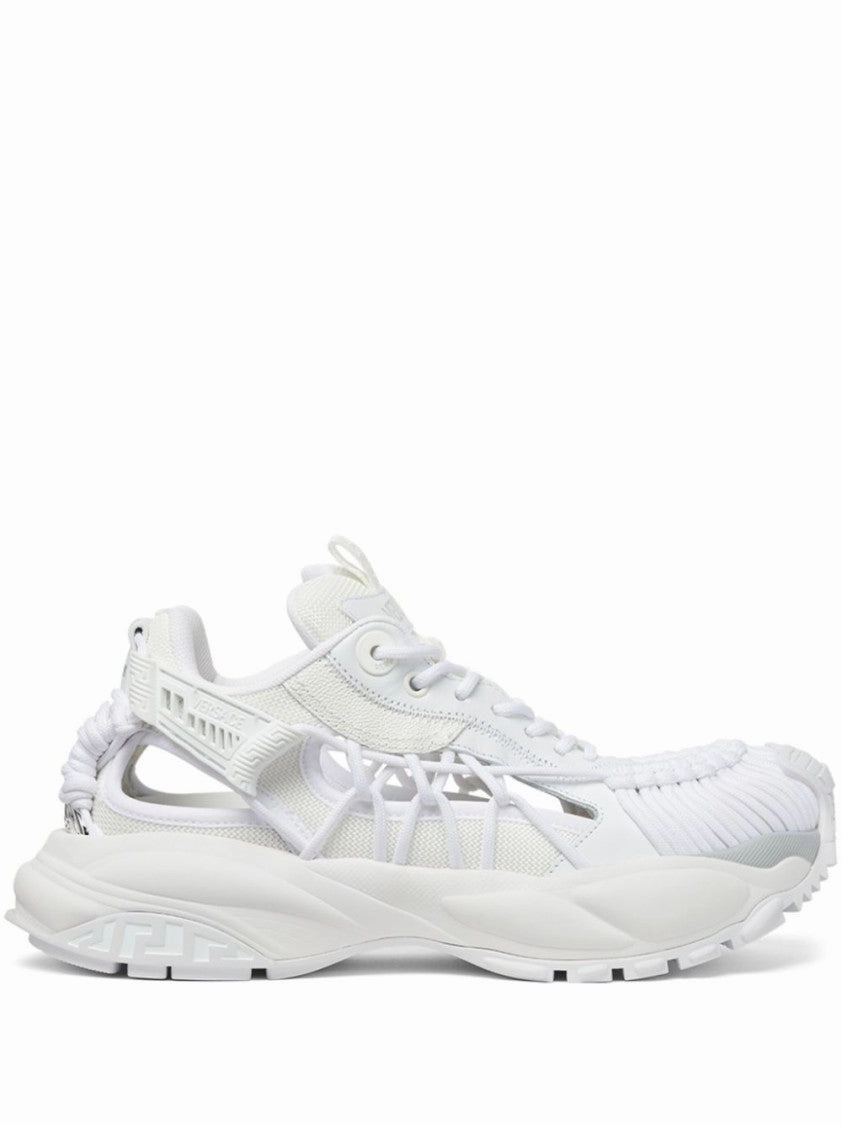 foot - stability running shoes Tpu Stability Frame White Panelled Sneakers With Cut-Out