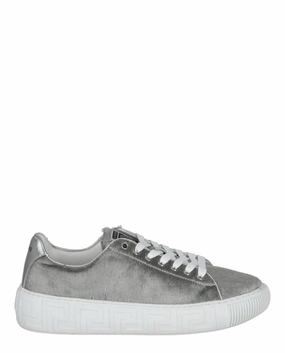 Ventilated Heel Panel Greca Low-Top Sneakers