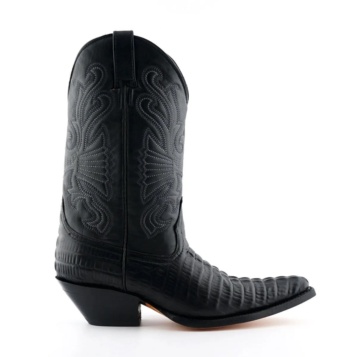 Grinders Black Leather Western Cowboy Boots - Carolina Sporty Design