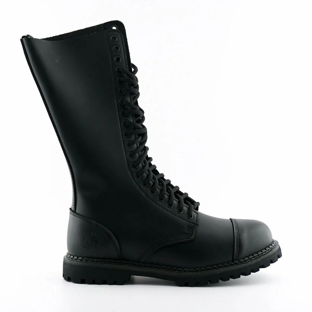 Surfer Minimal Mood Grinders Unisex Black Punk Military Boots-King CS