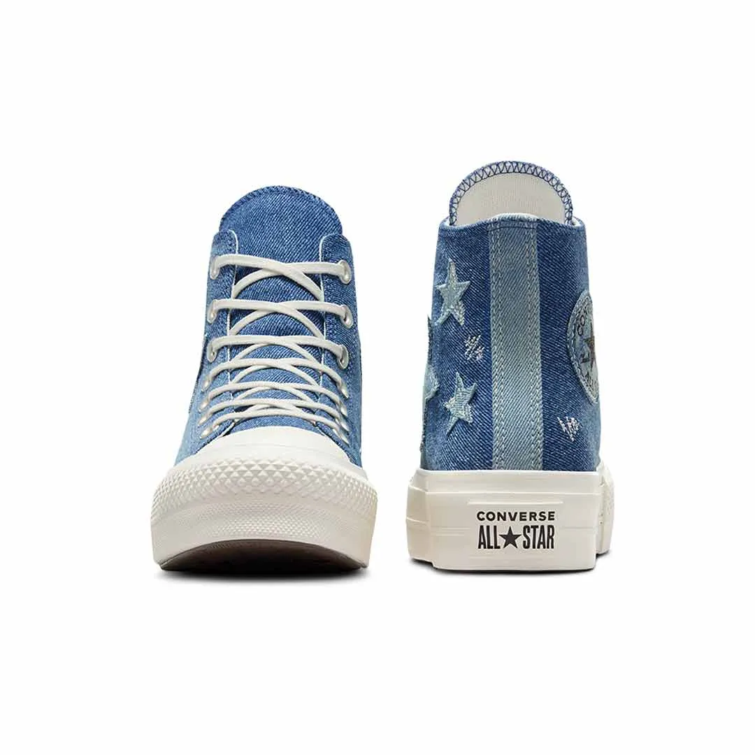 Converse - Women's Chuck Taylor All Star Lift Platform Denim High Top Shoes (A12045C) Comfort Wear Runner's Choice