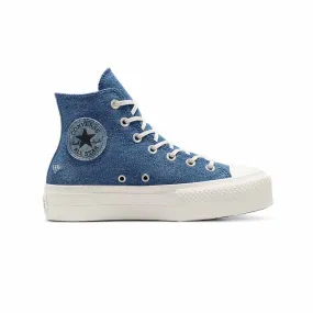 Thermo Regulating Fabric Converse - Women's Chuck Taylor All Star Lift Platform Denim High Top Shoes (A12045C)