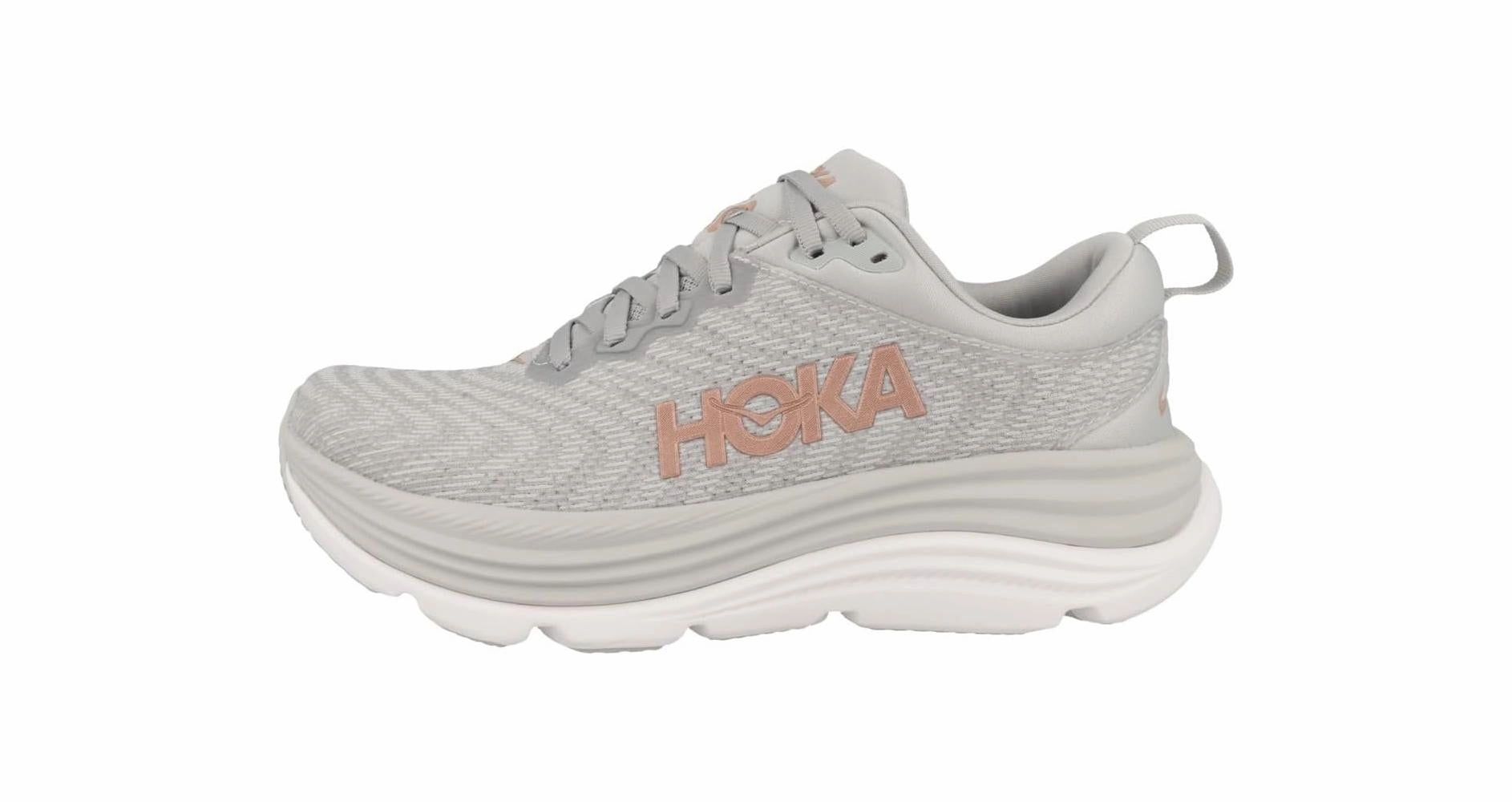 Hoka Womens Gaviota 5 Running Shoes - Harbor Mist/Rose Gold Thermoplastic Polyurethane Frame