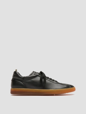 Fresh Lining HALO 001 - Black Leather Low Top Sneakers