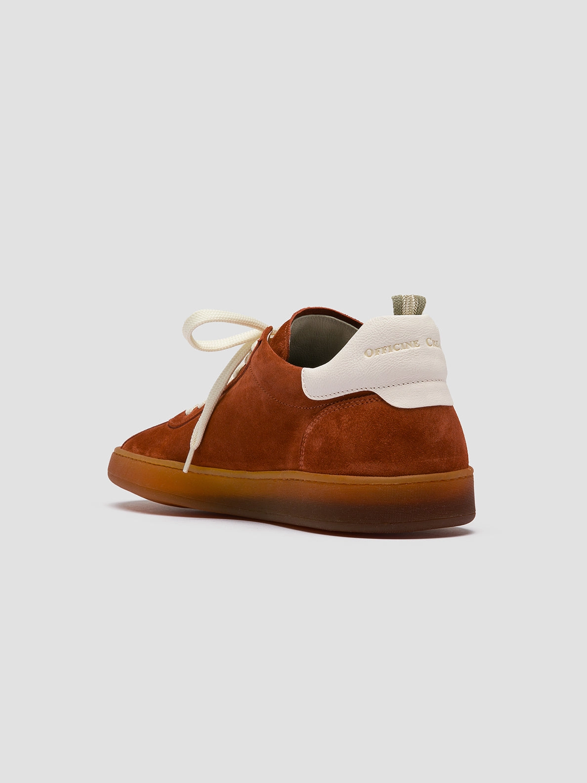 HALO 001 - Red Leather and Suede Low Top Sneakers Abrasion Resistant Upper Wireless Lacing Tech