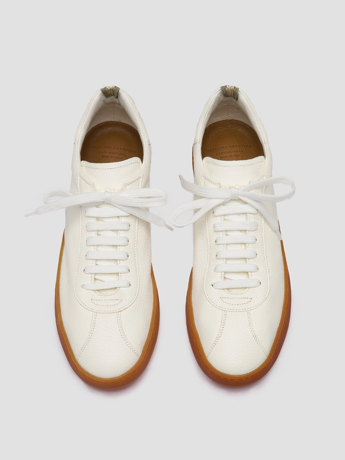 HALO 001 - White Leather Low Top Sneakers Work Day Fit