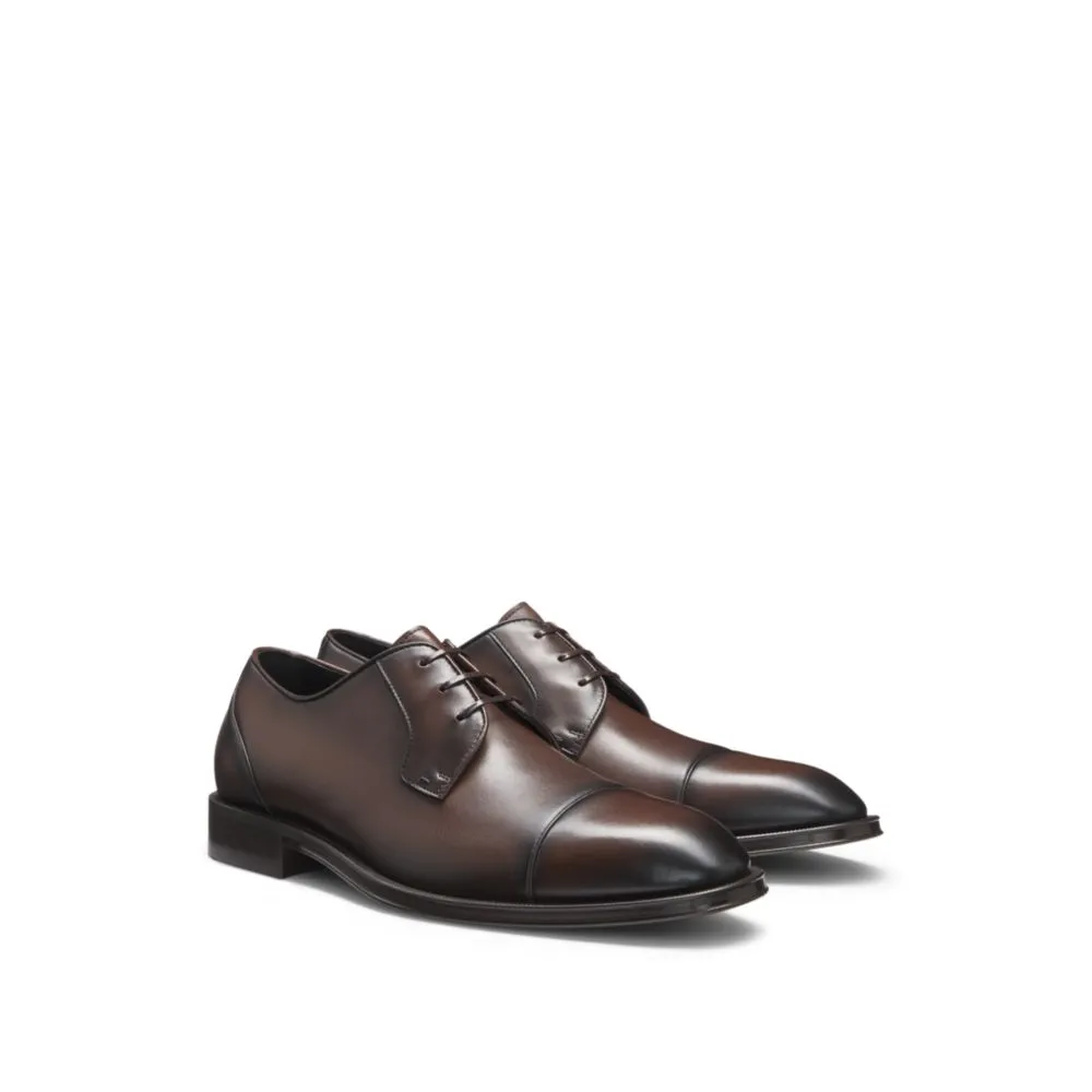 Interior Focus Anti Slip Sole Cap-toe Derby shoes in leather
