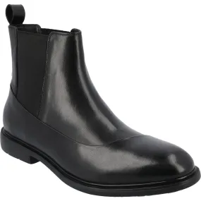 Anti-Slip Function Leather Cool Hanford Mens Zipper Leather Chelsea Boots