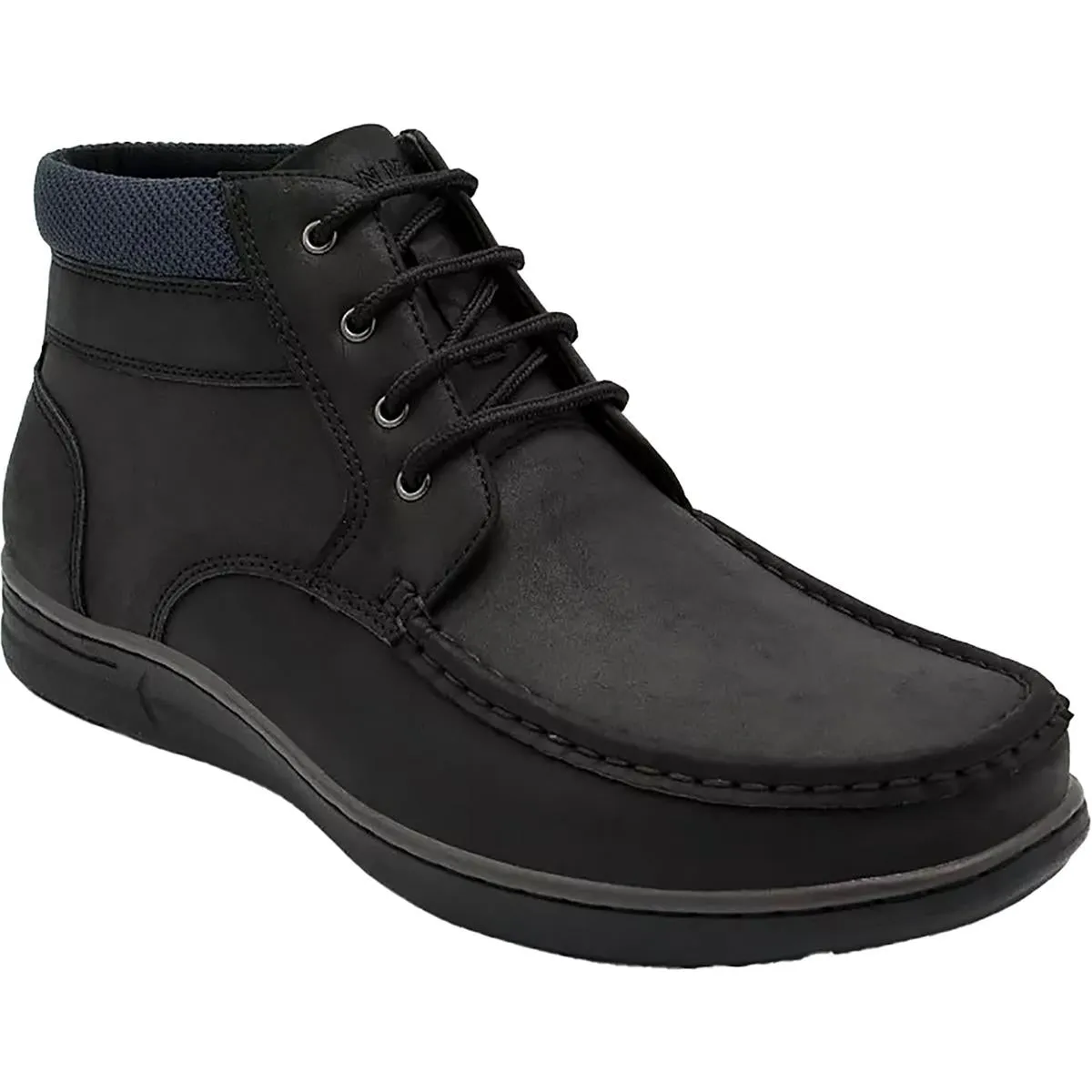 Hertel Mens Lace-Up Faux Leather Chukka Boots Sturdy Heel Counter
