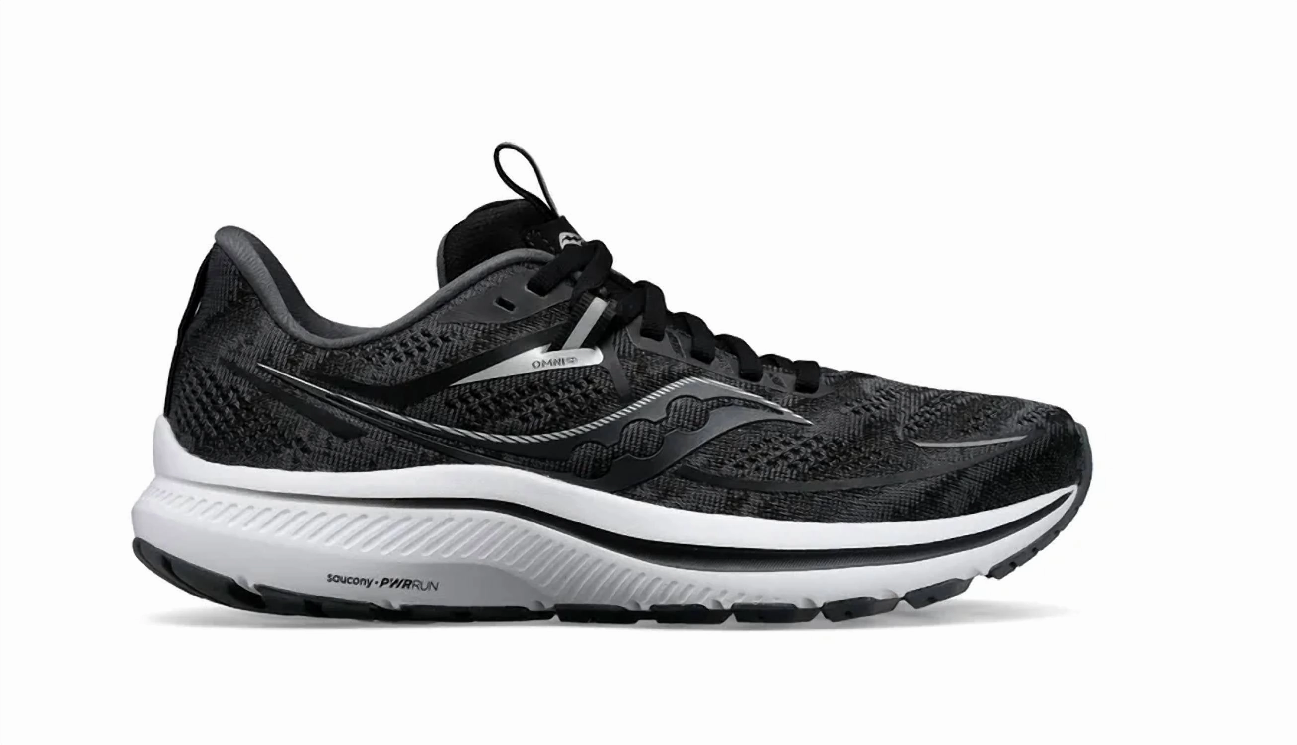 Women's Omni 21 Running Shoe In Black/white Rebound Enhancing Foam Track Performance