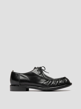 Chisel Shape Special Event RUGGED 010 - Black Leather Derby Shoes