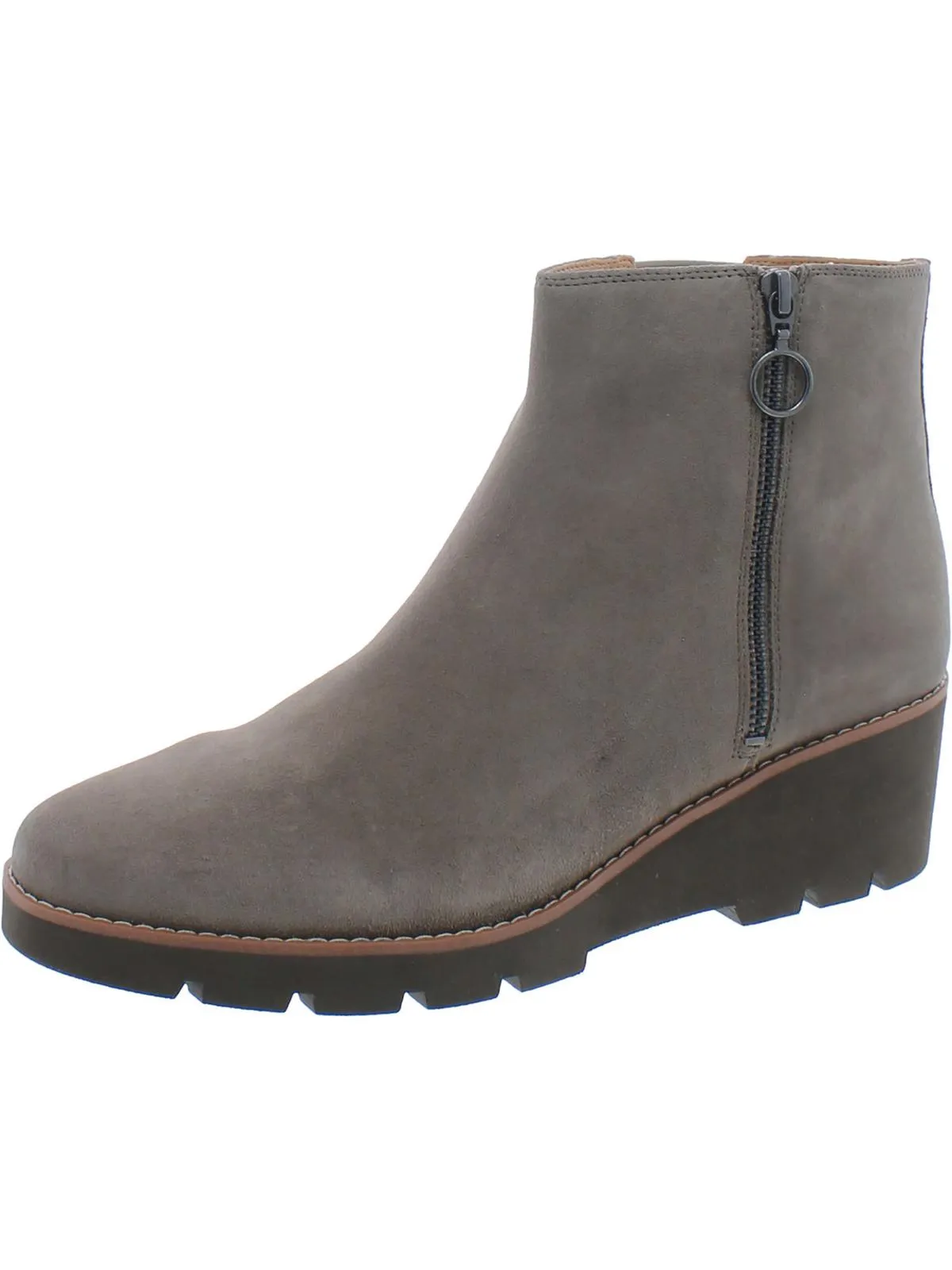 Comfortable interior Eco Material Morning Walk Hazal Womens Suede Wedge Booties