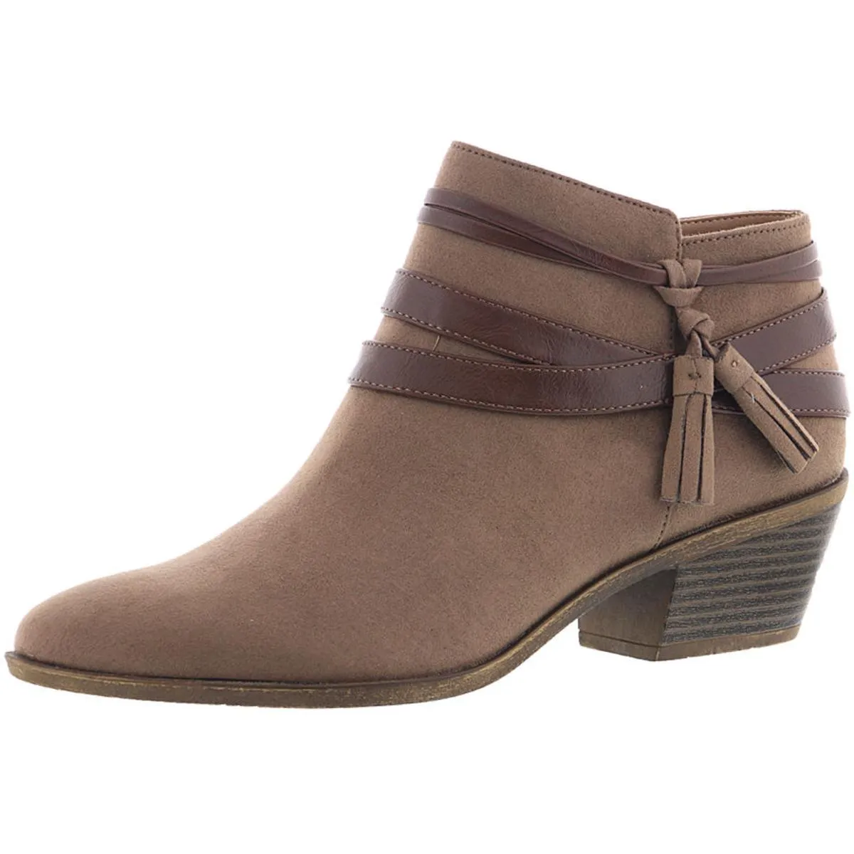 Square Toe Rough Ready Paloma Womens Microsuede Zipper Ankle Boots