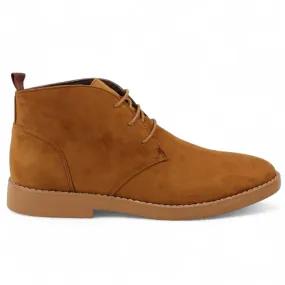 Men's Tan Premium Desert Style Suede Chukka Boots Anti   Bacterial