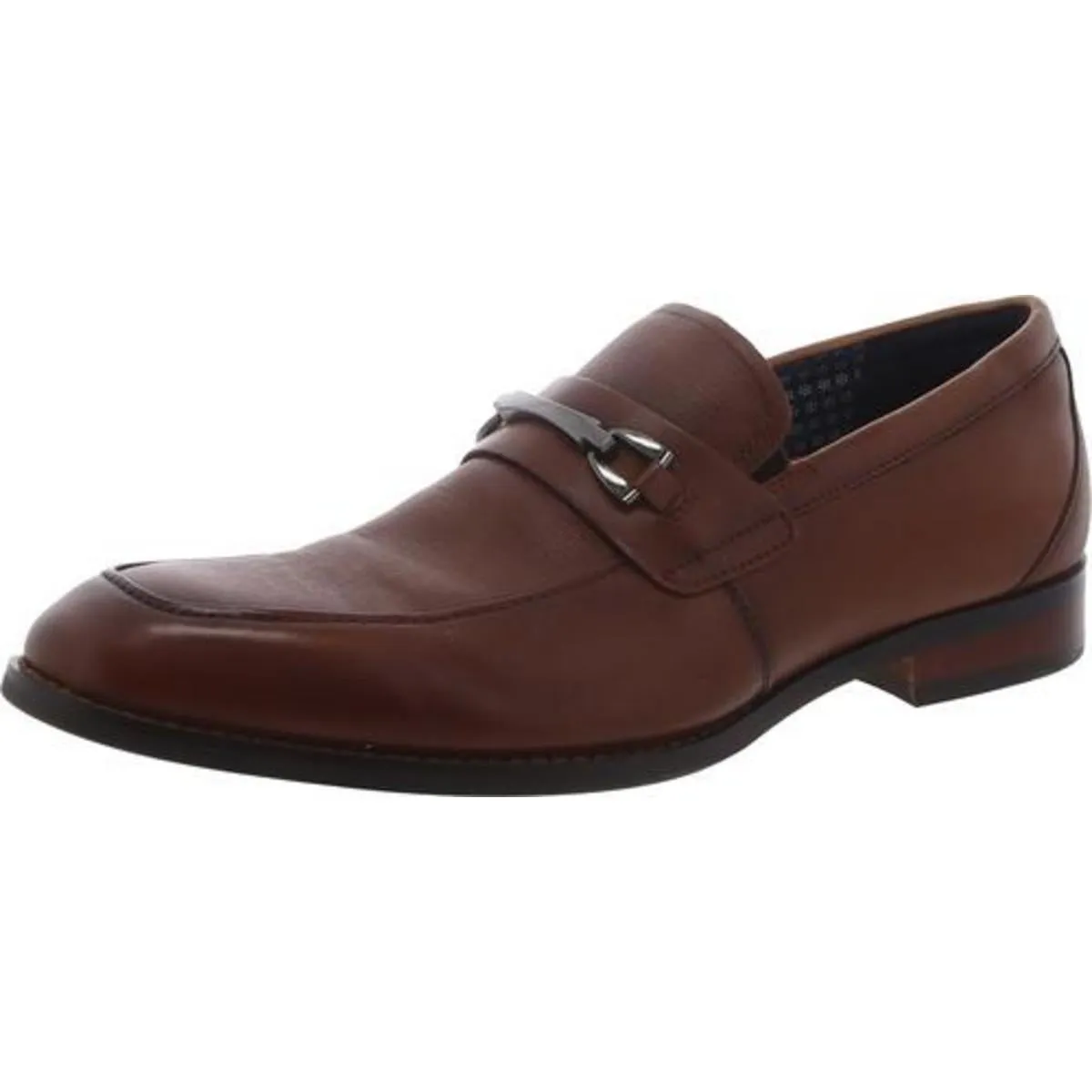 Kaylor Mens Leather Textured Loafers Daily Tasks