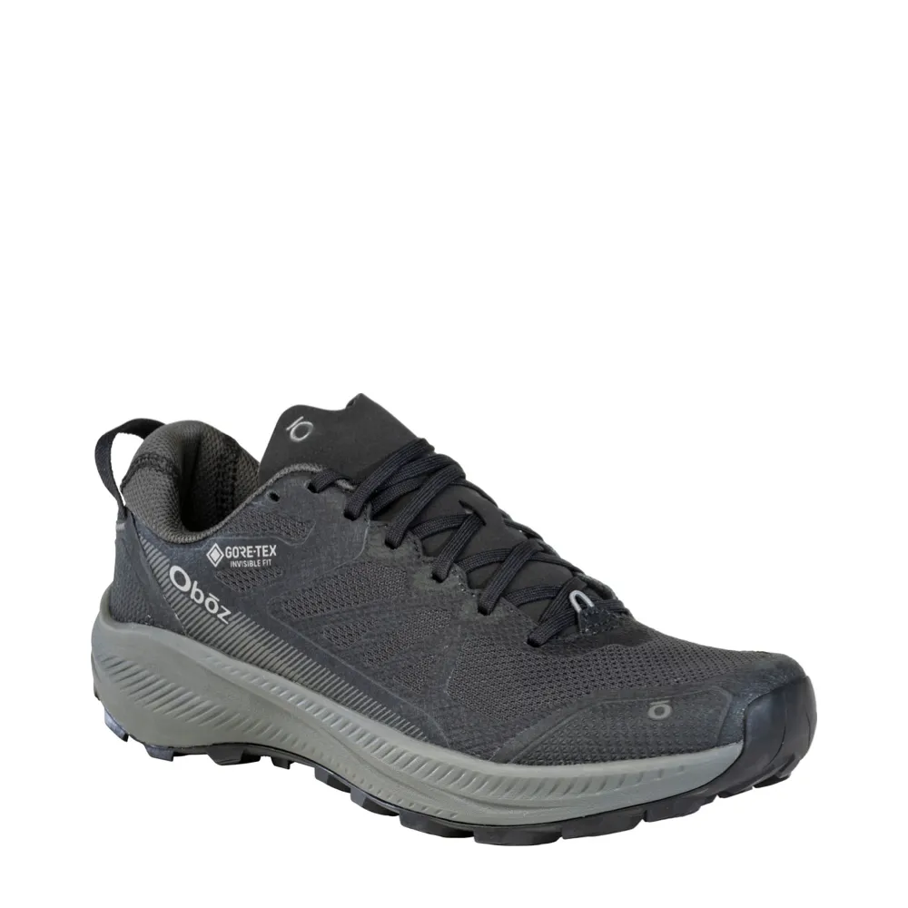 BreathableMesh Quick Slip Oboz Men's Katabatic LT Low GTX Waterproof Hiker in Black Sea