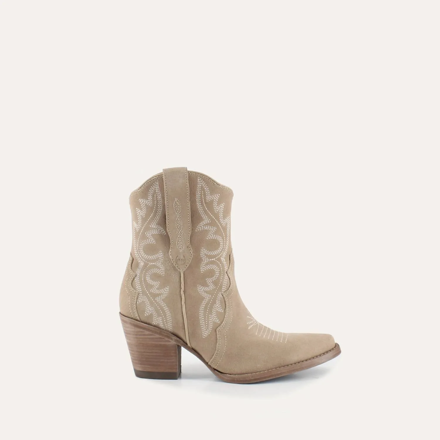 Women's Brooke Leather Cowgirl Boots In Beige Anti Friction