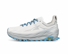 Ankle Support Comfort collar padding Women's Olympus 5 Trail Shoes In White/blue