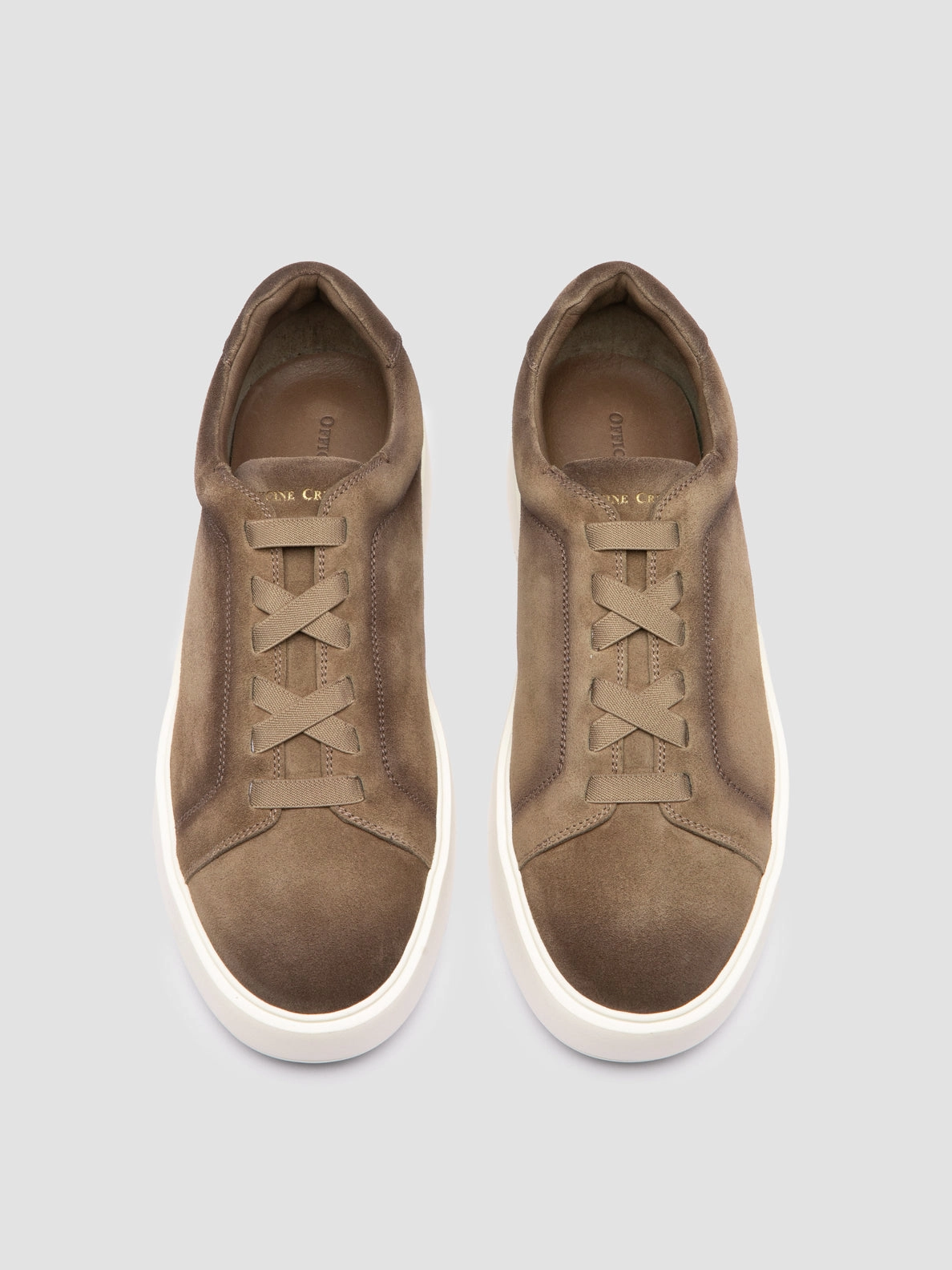 Sleek lines SLOUCH 001 - Taupe Suede Low Top Sneakers
