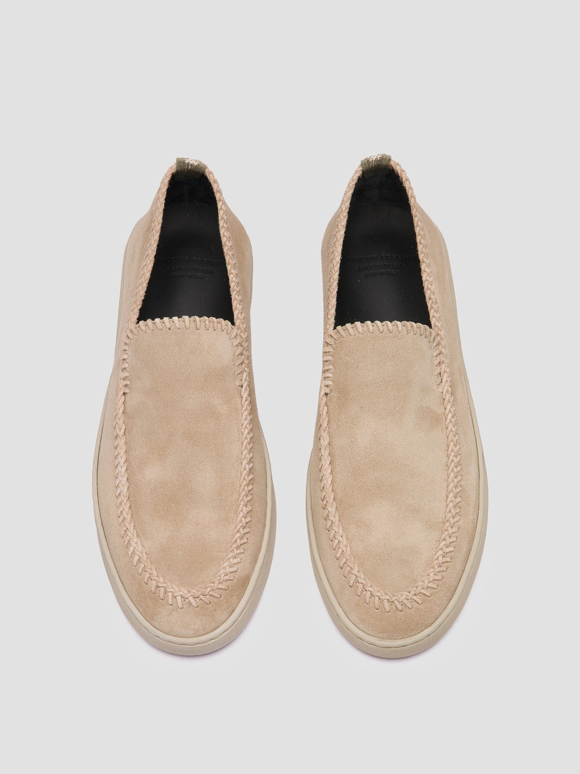 HERBIE 011 - Beige Suede Penny Loafers Comfortable Wear Lightweight durability