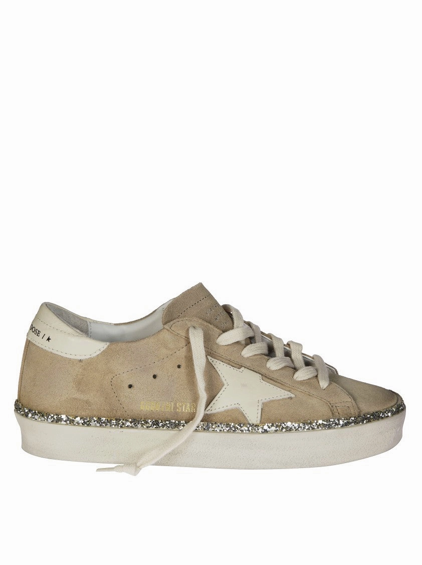 Hi Star Suede Sneakers With Glitter Edge running in a canyon shoes Silicone Heel Grip