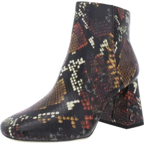 Feather Light Morning Walk Kate Womens Snake Print Square Toe Ankle Boots