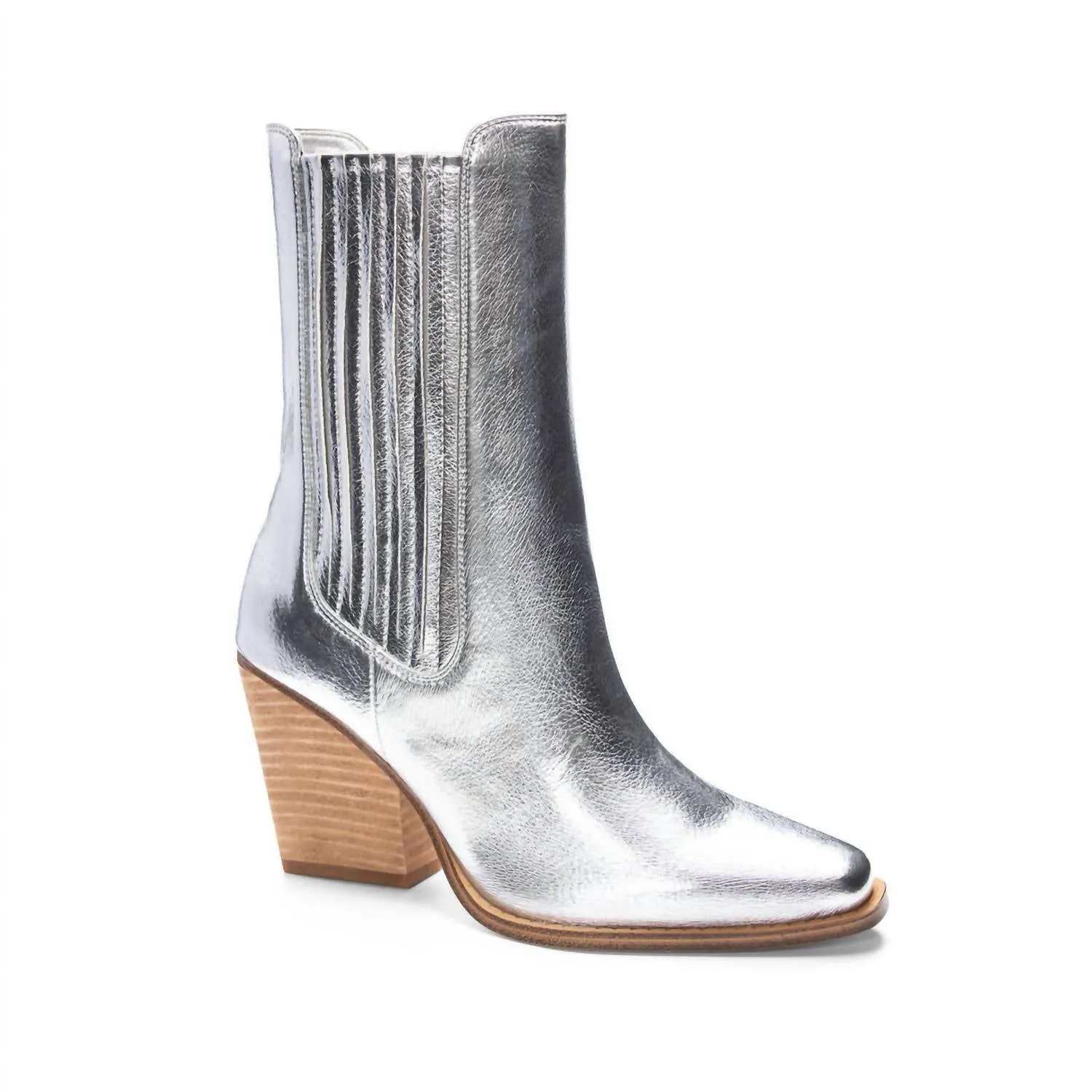Flexibility Design Women's Cali Metallic Bootie In Silver