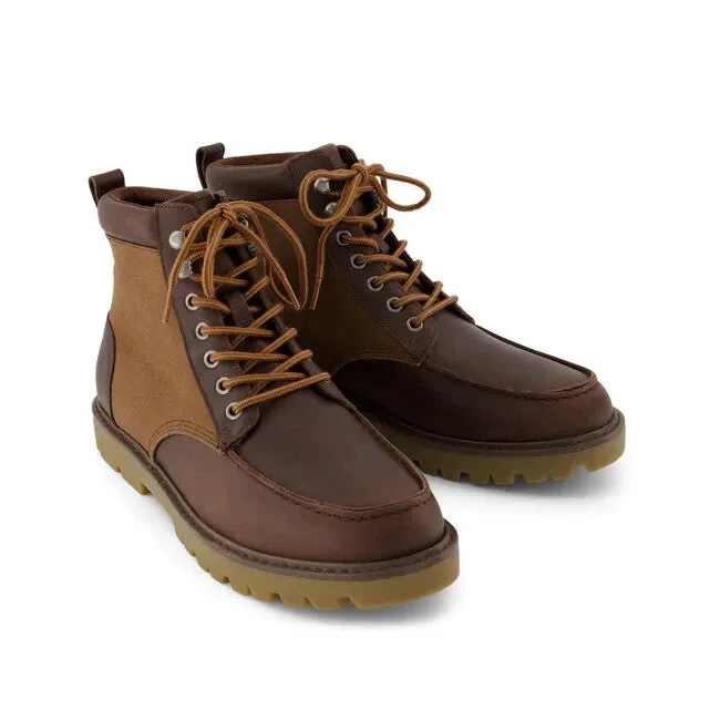 Love Pair Trendy Toms Palomar 10021370 Men's US 10.5 Oak Brown Leather Ankle Hiking Boots KHD2300