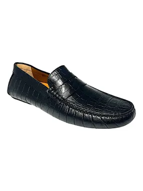 Bally Dreamer 6301195 Men's Black Calf Embossed Leather Loafers Quick Walk Fit Quick Movement Shoes