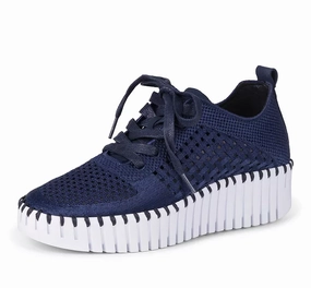 Ilse Jacobsen Women's Tulip Woven Platform Sneakers shock - absorbing running shoes